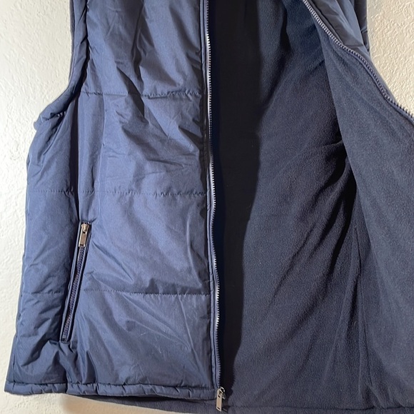Vigo Navy Blue Front Zip Vest 100% Nylon Zip Pockets Size 2XL - Picture 4 of 8